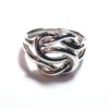 Anello nodo piano - doppio nodo in argento