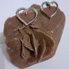 Orecchini cuore in argento e zirconi