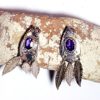 Orecchini foglie in argento e pietra - immagine 5