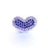 Anello sigillo cuore e pietre - immagine 2