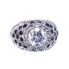 Anello a fascia con zircone ovale e cubic neri - immagine 2