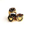 Anello Sigillo Cuore argento e bronzo